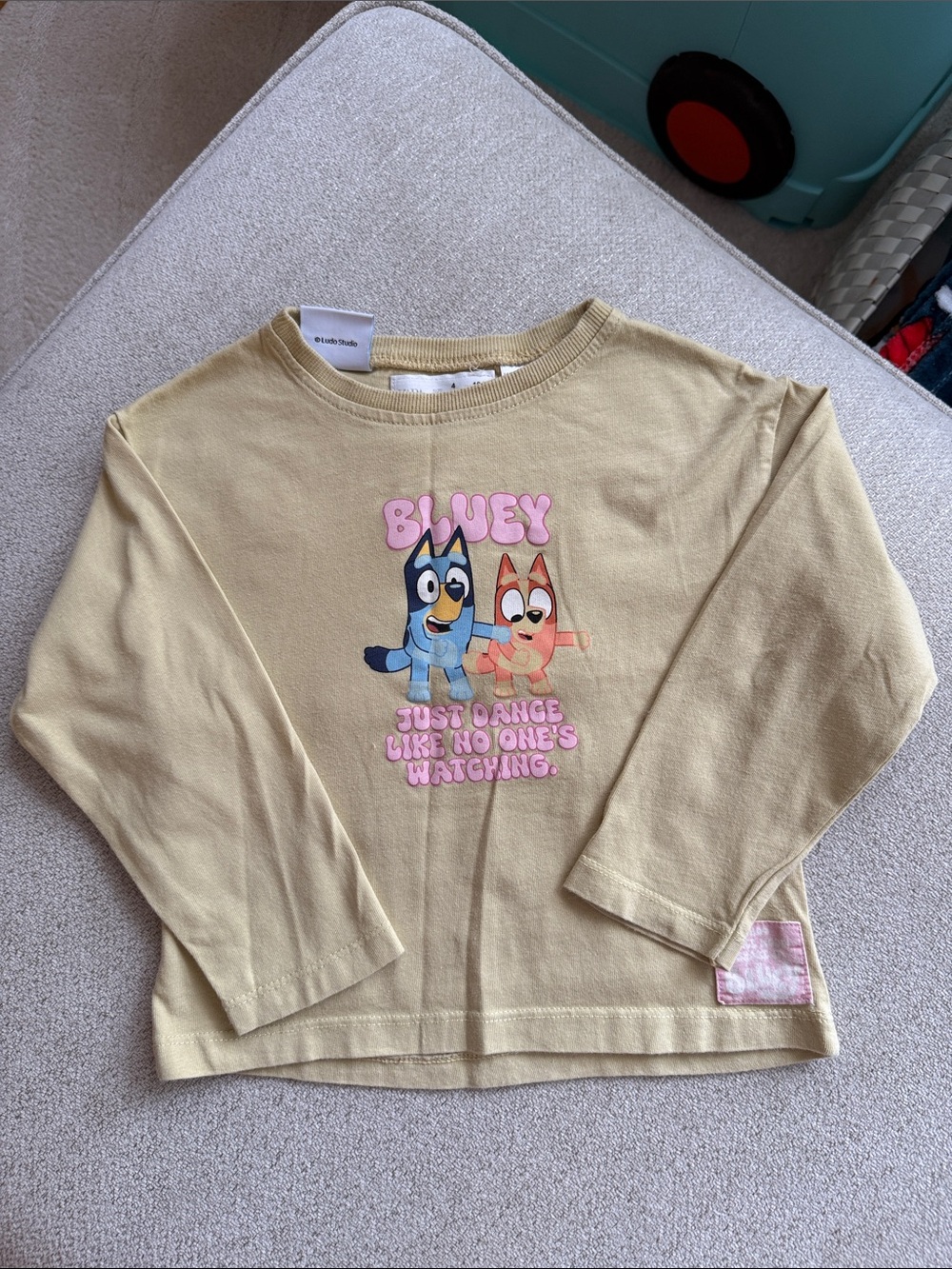 Zara Yellow Long Sleeve Bluey Graphic Tee